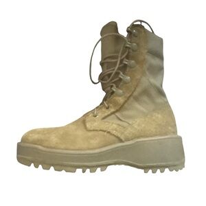 Tan Lace-Up Boots